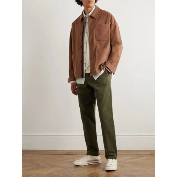 RAG & BONE Jacket Mens Large Brown Button Up Oversized MERCER Corduroy $598 - Picture 1 of 9